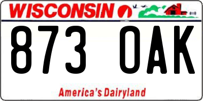 WI license plate 873OAK