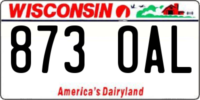 WI license plate 873OAL