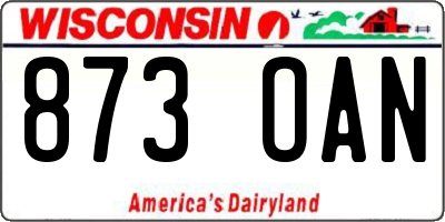 WI license plate 873OAN