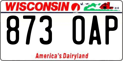 WI license plate 873OAP