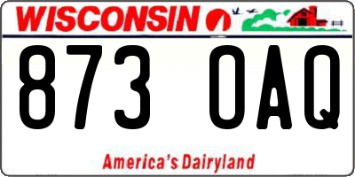 WI license plate 873OAQ