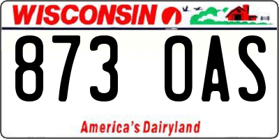 WI license plate 873OAS