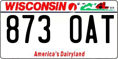 WI license plate 873OAT