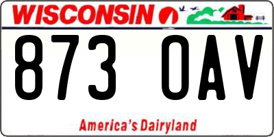 WI license plate 873OAV