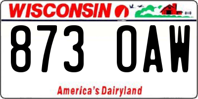 WI license plate 873OAW