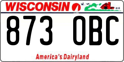WI license plate 873OBC