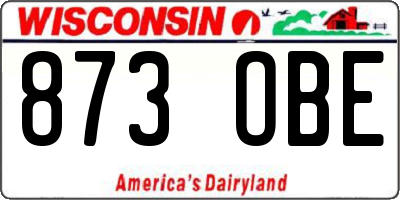 WI license plate 873OBE