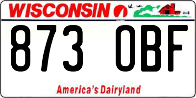 WI license plate 873OBF