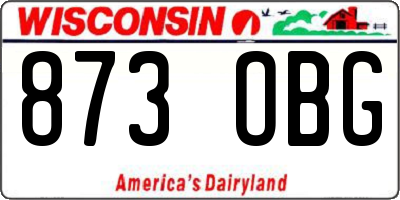WI license plate 873OBG