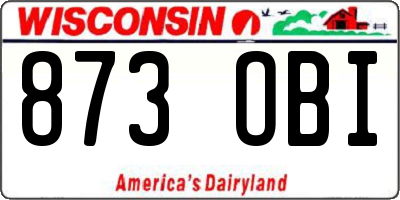 WI license plate 873OBI