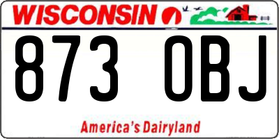 WI license plate 873OBJ