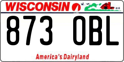 WI license plate 873OBL