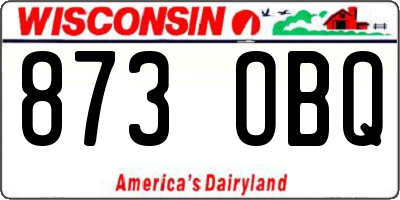 WI license plate 873OBQ
