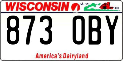 WI license plate 873OBY