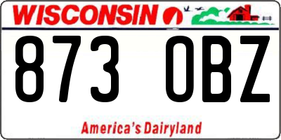 WI license plate 873OBZ