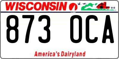 WI license plate 873OCA
