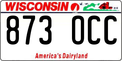 WI license plate 873OCC