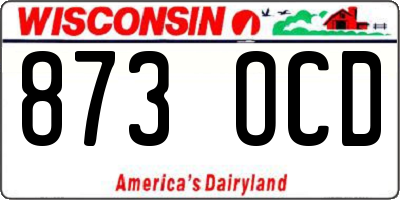 WI license plate 873OCD