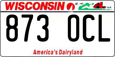 WI license plate 873OCL