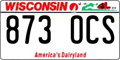WI license plate 873OCS