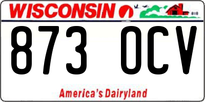 WI license plate 873OCV