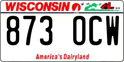 WI license plate 873OCW