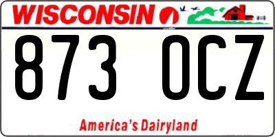 WI license plate 873OCZ