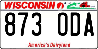 WI license plate 873ODA