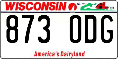 WI license plate 873ODG