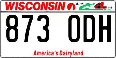 WI license plate 873ODH