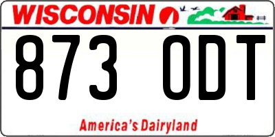 WI license plate 873ODT