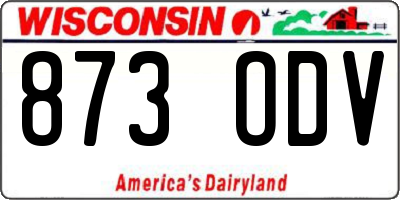 WI license plate 873ODV