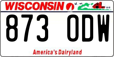 WI license plate 873ODW