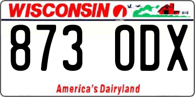 WI license plate 873ODX