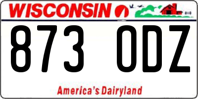 WI license plate 873ODZ