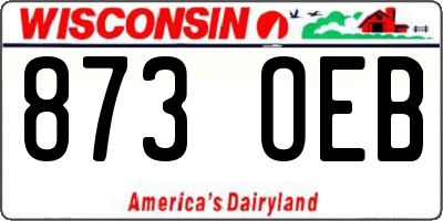 WI license plate 873OEB