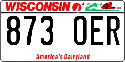 WI license plate 873OER