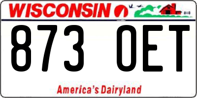 WI license plate 873OET