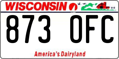 WI license plate 873OFC