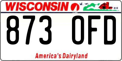 WI license plate 873OFD