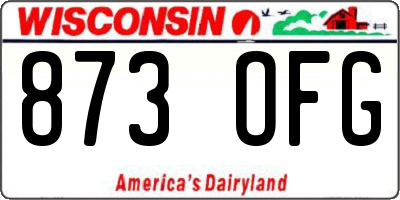 WI license plate 873OFG