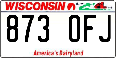 WI license plate 873OFJ
