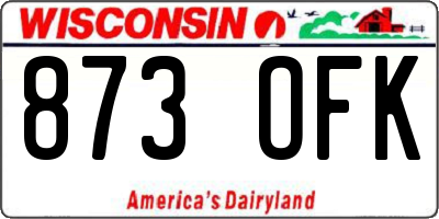 WI license plate 873OFK