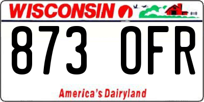 WI license plate 873OFR