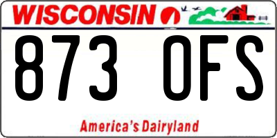 WI license plate 873OFS