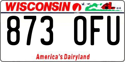 WI license plate 873OFU