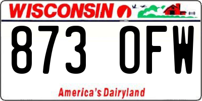 WI license plate 873OFW