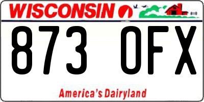 WI license plate 873OFX