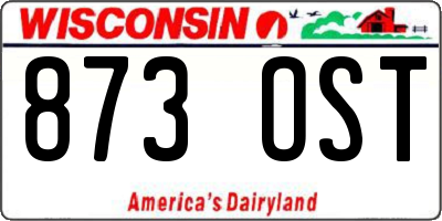 WI license plate 873OST