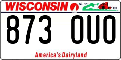 WI license plate 873OUO
